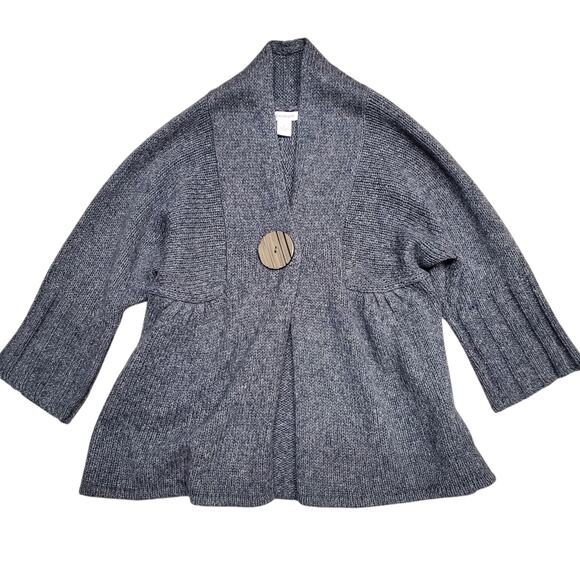 Y2k Cardigan Sweater Open Front 3/4 Sleeve Boho Twee Dress Barn - Size Small - Picture 1 of 6